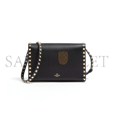 VALENTINO GARAVANI SMALL ROCKSTUD GRAINY CALFSKIN CROSSBODY BAG 7W2B0181VSF_0NO (22.5*15*6cm)